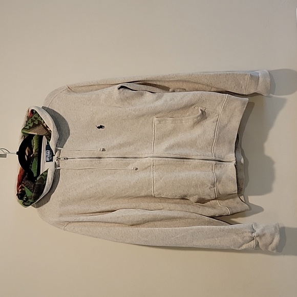 Polo Ralph Lauren Oatmeal Hoodie Zip up size L/G